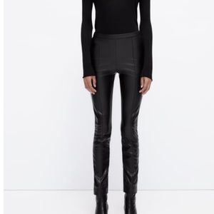 WORN ONCE ZARA FAUX LEATHER LEGGINGS XS